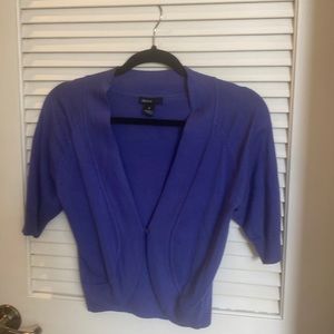 Shrug knit purple